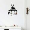 5.9 Inch Modern Wall Mount Key Holder Antler Shelf for Hallway Office Decor