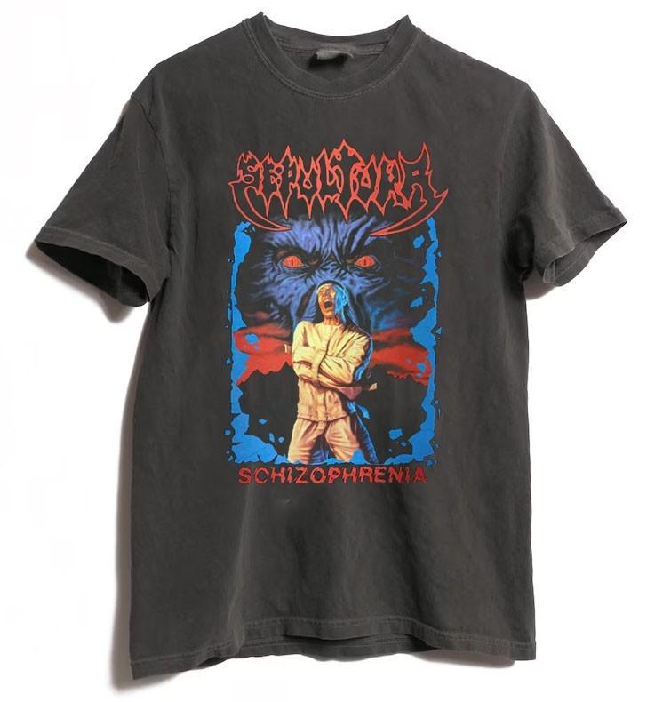 SEPULTURA Schizophrenia unisex classic style black tee QT8137 S