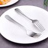 Elegante Stahl-Steakgabel-Löffel mit abgerundeten und spitzen Köpfen für Gourmet-Mahlzeiten