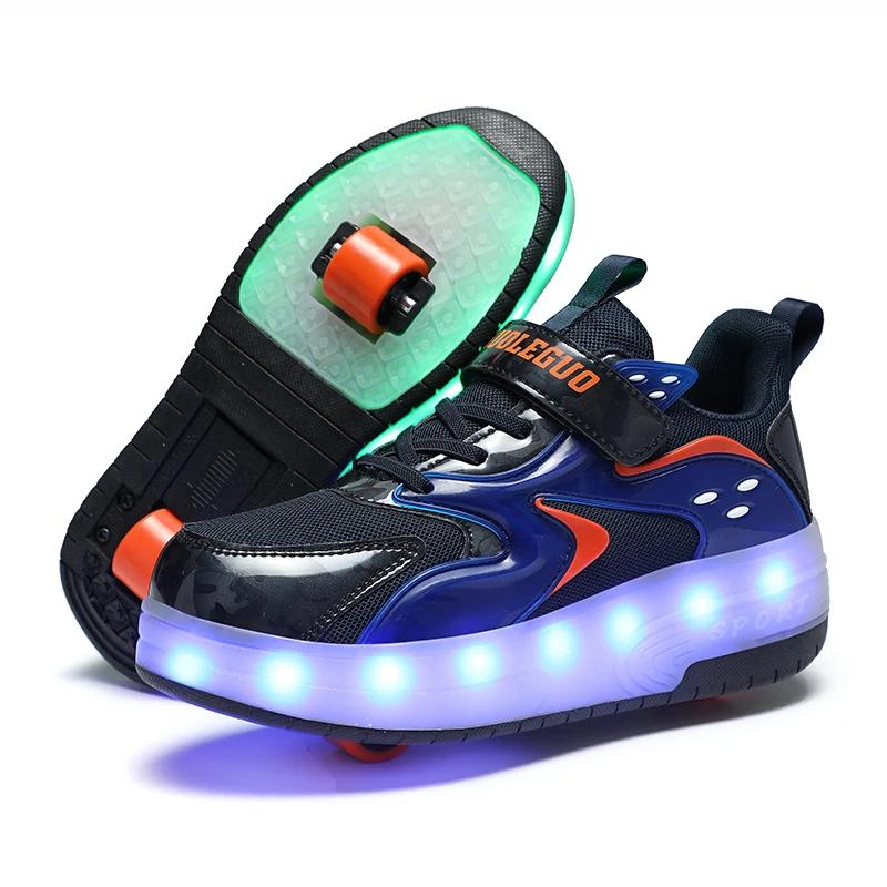 New Roller Skates with Lights Detachable Multi-functional Wheel Shoes Student Street Roller Skates Sports Shoes