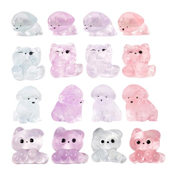 Stress Relief Toy with Bubble Injector Decompression Dog Cat Squeeze Toy Soft Stress Ball Relaxation Fidget Sensory Toy