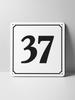 Metal Sign Black House Number On White Background Outdoor Wall Art Decor