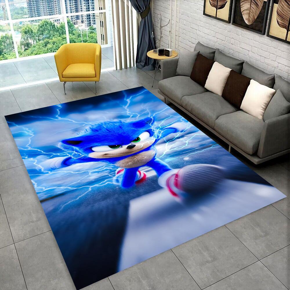 3D S-Sonics Game Cartoon Rug Carpet for Living Room Bedroom Decor,kids Play Non-slip Decoration for Sofa Doormat Christmas Gift
