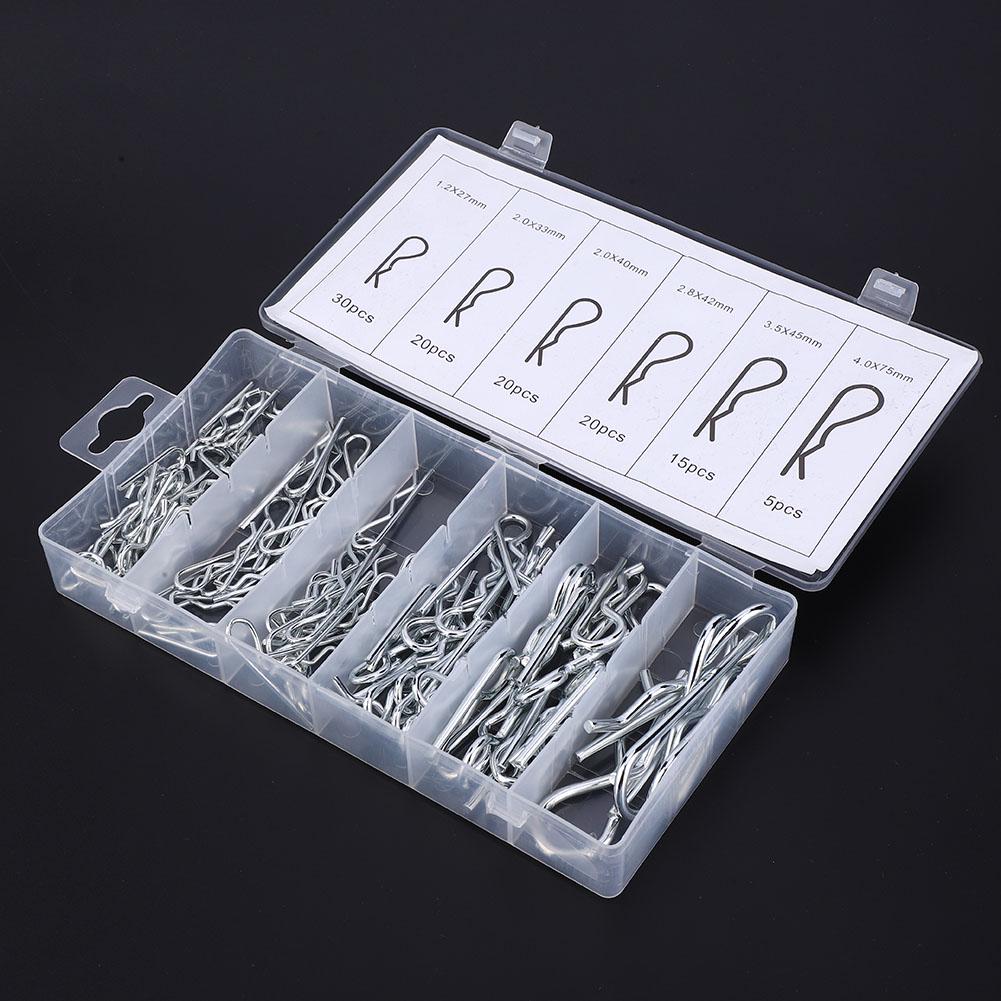 110 STÜCKE R-Typ Edelstahl Verzinkt Wellenstecker Handbetätigte Werkzeuge Zubehör