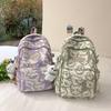 Schoolbag1011 new backpack bear printed schoolbag female junior high school students niche versatile backpack computer bag wholesale