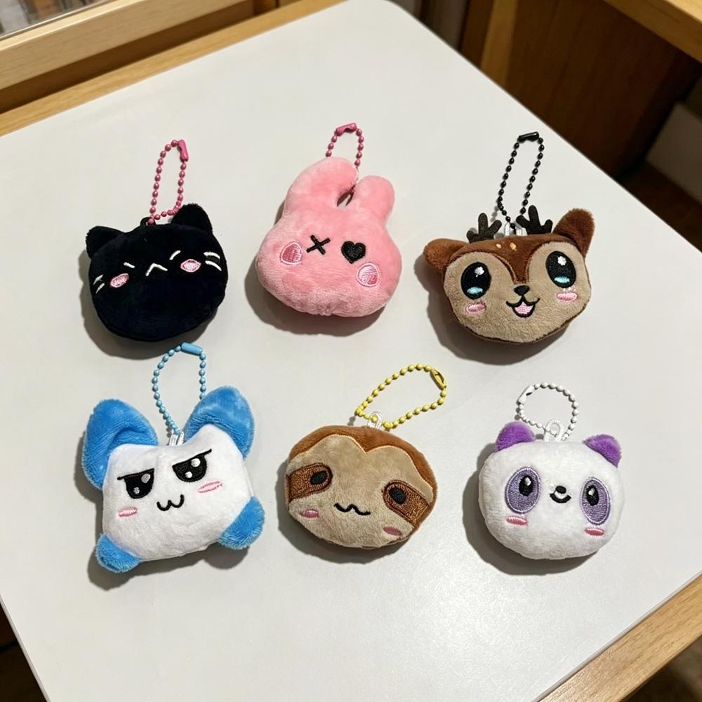 Baby Monster Inspired Plush Keychain Cute Animal Keyring Key Holder RAMI AHYEON RORA ASA Bag Accessories Fans Gift