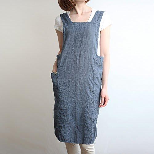 Lino E Lina Full Apron, Anita Abyss Blue, A451