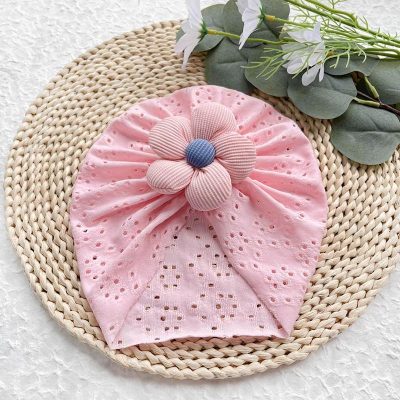 Hollow Baby Fetal Cap, Cute Flower Children's Pullover Hat, Four Seasons Thin Soft Baby Hat