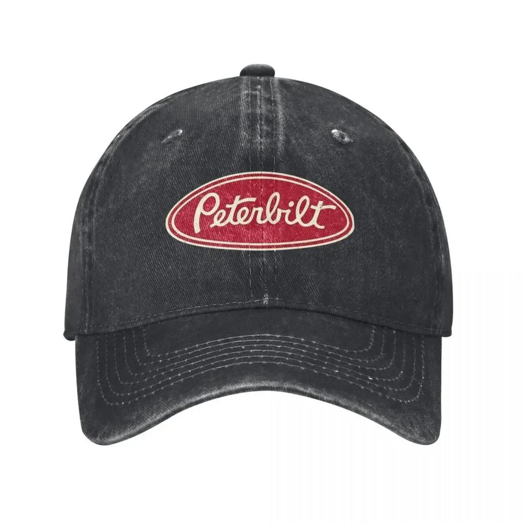 Peterbilt Truck Car Racing Vintage Unisex Style Baseball Cap Distressed Denim Washed Hats Cap Classic Outdoor Workouts Sun Cap