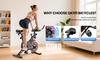 Indoor Exercise Bike QK101 100 Magnetic Resistance Levels 120 kg Maximum User Weight 6kg Flywheel with Clear LCD Display