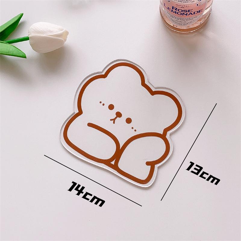 Acryl-Cartoon-Untersetzer, einfache, rutschfeste Wärmedämmung, Schüsselunterlage, Ins-Stil, kreatives Hochtemperatur-Tischset für Zuhause