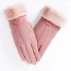 New Fashion Gloves Autumn Winter Cute Furry Warm Mitts Full Finger Mittens Women Outdoor Sport Female Gloves Screen