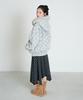 Isjabaibeu Stripe Symbol Unbalanced Skirt