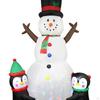 Christmas Inflatable Snowman Outdoor Decoration for Indoor Family EU Adapter