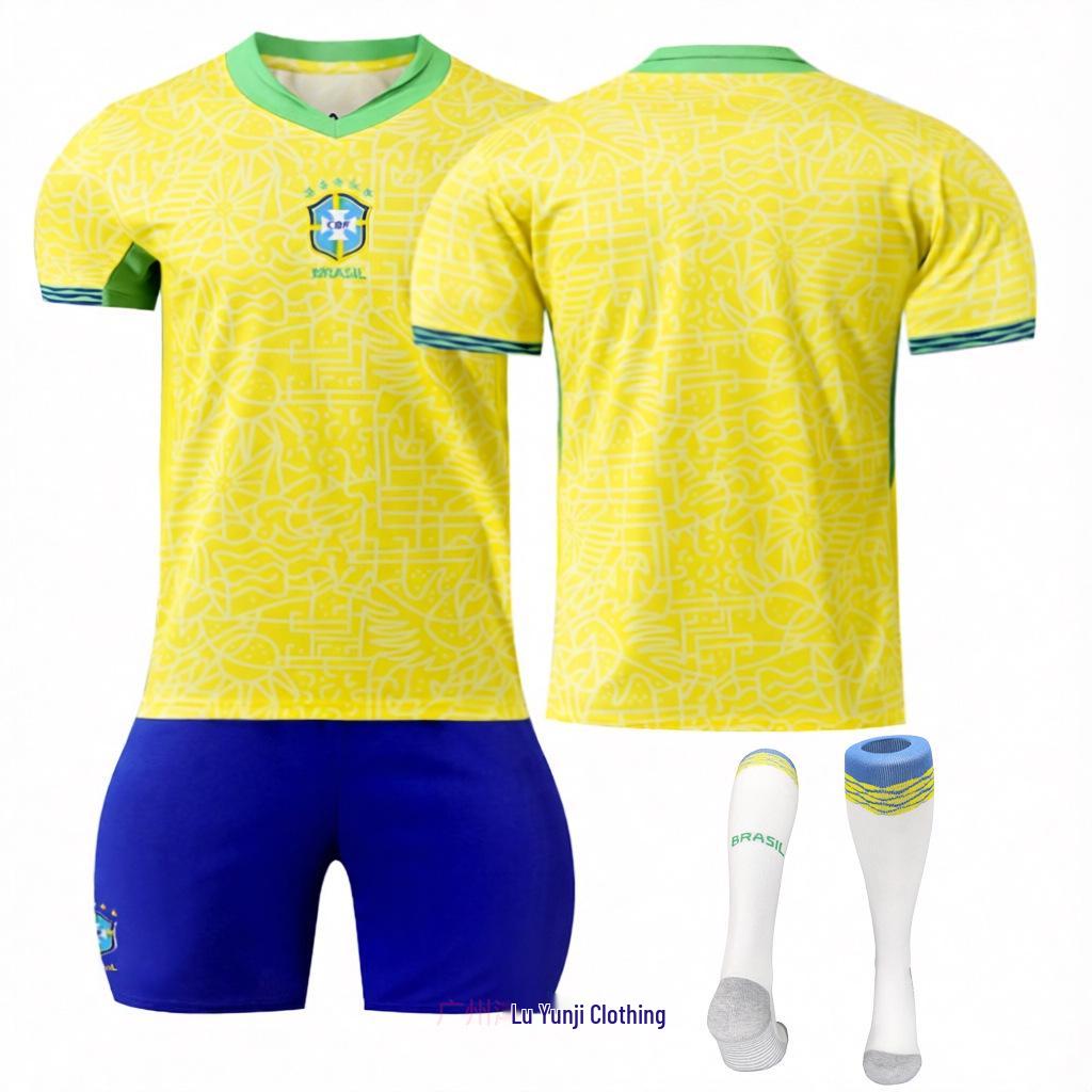 2024 Copa América Brazil Home/Away Jersey Set: Neymar, Vinícius, Raphinha #10