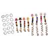 24pcs Hair Dreadlocks Jewelry Spring Butterflies Pendant Colorful Alloy Hair Braiding Rings