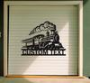 Personalisierter Zugschild, Metallschild Zug, Zugzimmer Dekor, Individuelles Zugnamensschild, Lokführer Geschenk, Eisenbahnschild, Bahnübergangsschild