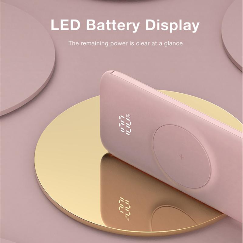Batterie externe 20000mAh avec câbles intégrés, lignes de charge, chargeur PD, Powerbank Portable sans fil, batterie externe Mobile