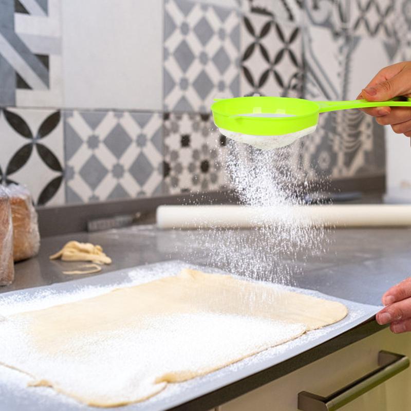 4Pcs/Set Multi Color Flour Sieve Plastic Kitchen Strainer Sieve Multi Purpose Colander Set Four Sizes DIY Kitchen Tools