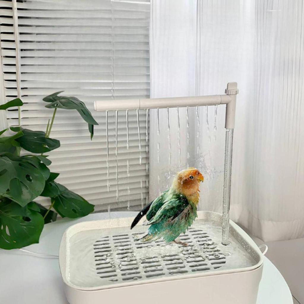 Automatic Bird Bathtub with Running Water USB Electric Bird Shower Box for Lovebird Ferret Cockatiel Bird Supplies