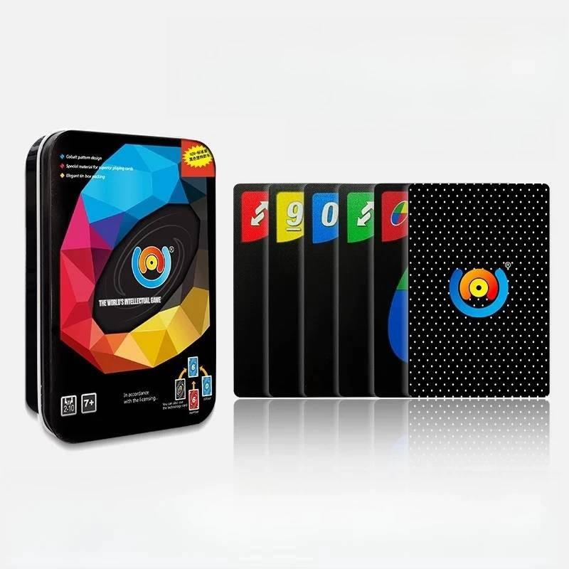 Game Cod Uno Black Board Game Cards Pvc Plastic Family Party Casual Gifts Prop