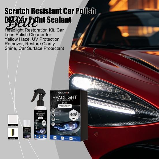 Scratch Resistant Car Haze Surface Lens Cleaner Restoration Kit Polish Headlight for Yellow Protectant UV