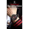POEDAGAR Sports Men Watches Waterproof Luminous Chronograph Date Military Watch Silicone Strap Quartz Wristwatch Reloj