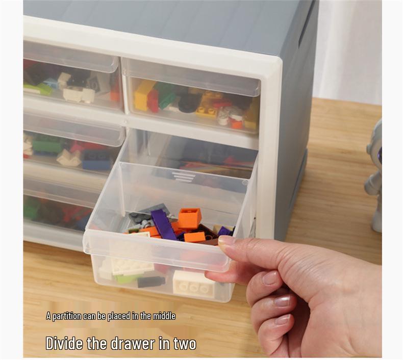 Combinable Drawer-Style Compartment Box for Screws, Parts, Building Blocks, and Electronics