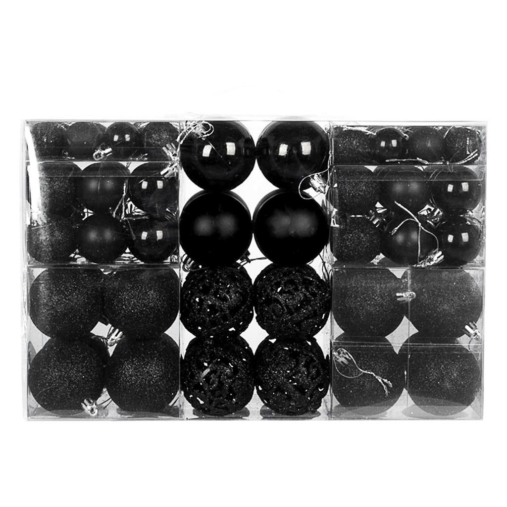 Electroplated Irregular Painted Plastic Christmas Ornament Set 100-Pack