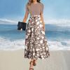 Women's Summer Dress Loose Beach Vacation Casual Deep V Neck Vest Dress Elegant Shirt Dress