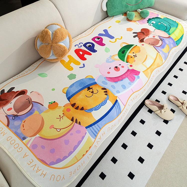 

Cartoon Animation Irregular Special-Shaped Chenille Sofa Cushion Non-Slip Sofa Seat Cushion Four-Season Universal Sofa Cover Towel 90*90cm