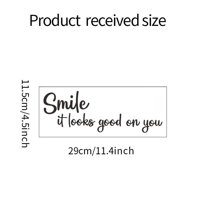 

1/2/5PCS Smile it looks good on you Mirror Decal Personalized Vinyl Sticker Bathroom Decoration Car Window Decals Decor 1pc