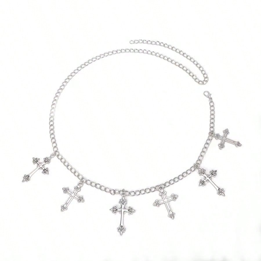 1pc Cross Waist Decor, Versatile Chic Punk Style Fashion Accessory