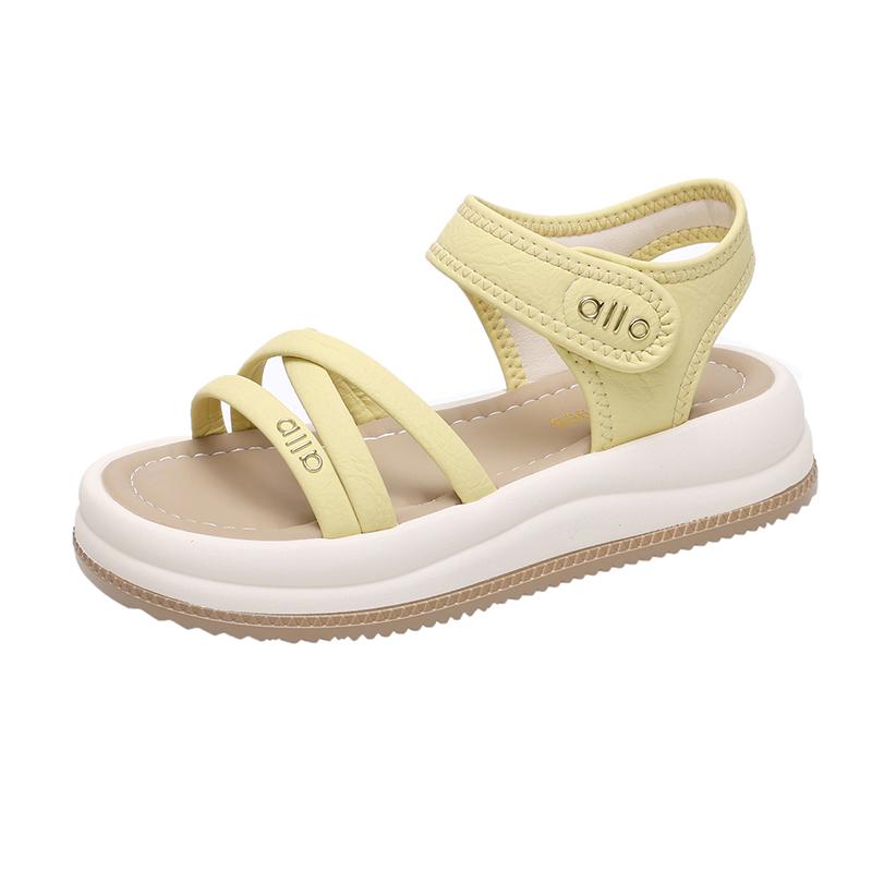 Women Thick Sole Roman Beach Sandals Platform Summer Slides Casual Outdoor Fashion Comfort Shoes 34 To 41 34