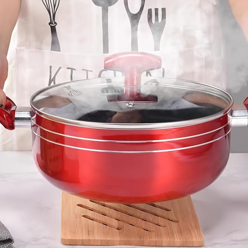 1 Pc Bamboo Kitchen Heat Insulation Pads Square Shape Natural Bamboo Mat for Hot Dishes/Pot/Bowl/Teapot/Hot Pot Holders