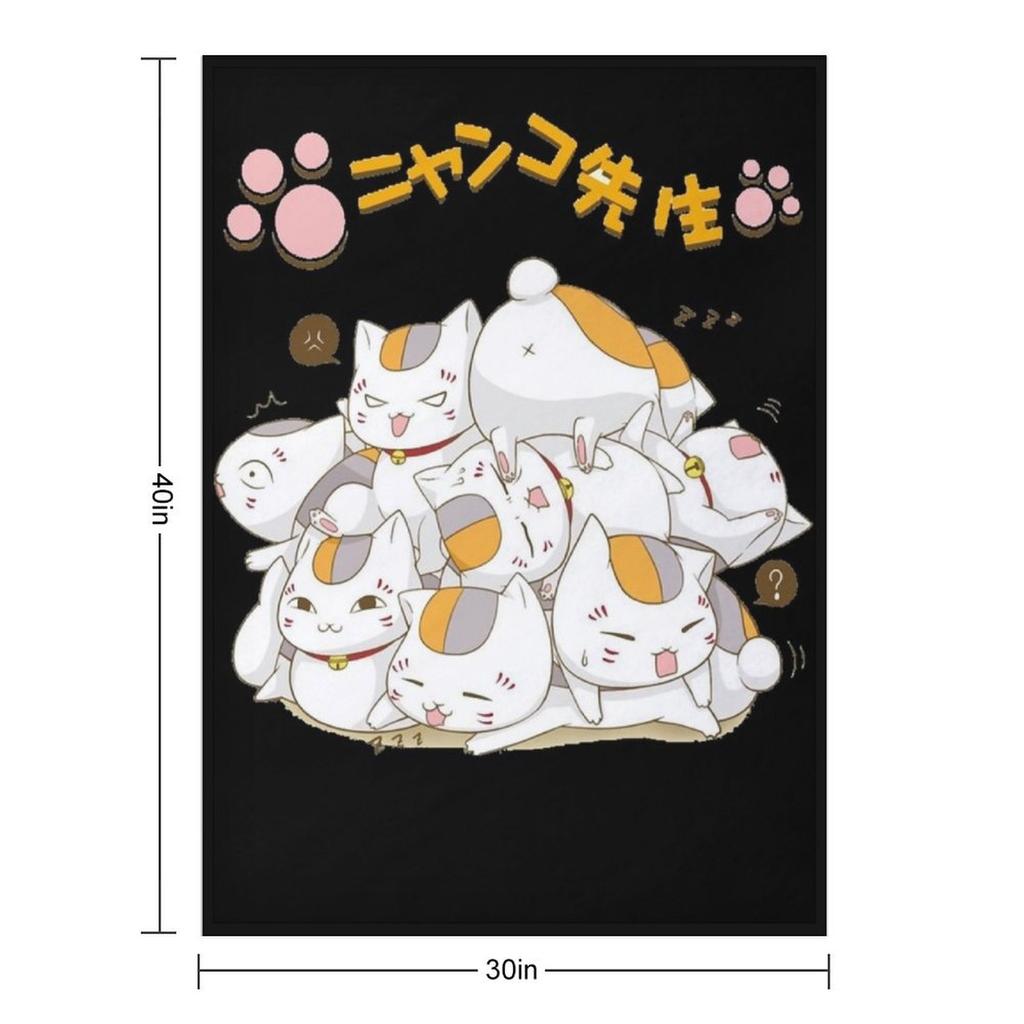 Nyanko Sensei ( Natsumes Book of Friends) Classic Throw Blanket Luxury Thicken Flannels Shaggy Blankets