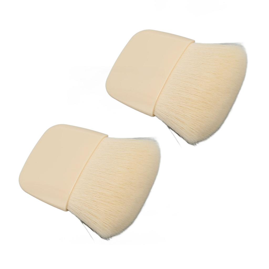 Mini Make-up Pinsel Weiche Borsten Tragbar Klein Puderpinsel für Rouge Foundation 2 Stück