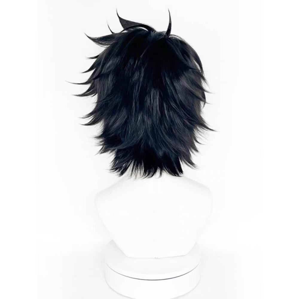 Death Note L Lawliet Al Rolette Cos Wig Black Anti-upturned Anime Short Hair Comic Reality Show Synthetic Wig