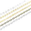 5 Meters/lot 2.4x1.8mm 5 Colors Plated Welded Iron Cable Chains Necklace DIY Jewelry Making Findings Accessories