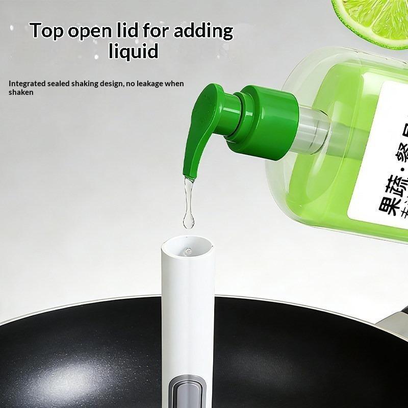 Soap Dispensing Dish Brush With Non Scratch Bristles And Hanging Loop For Kitchen Pots Pans Dishes Cleaning