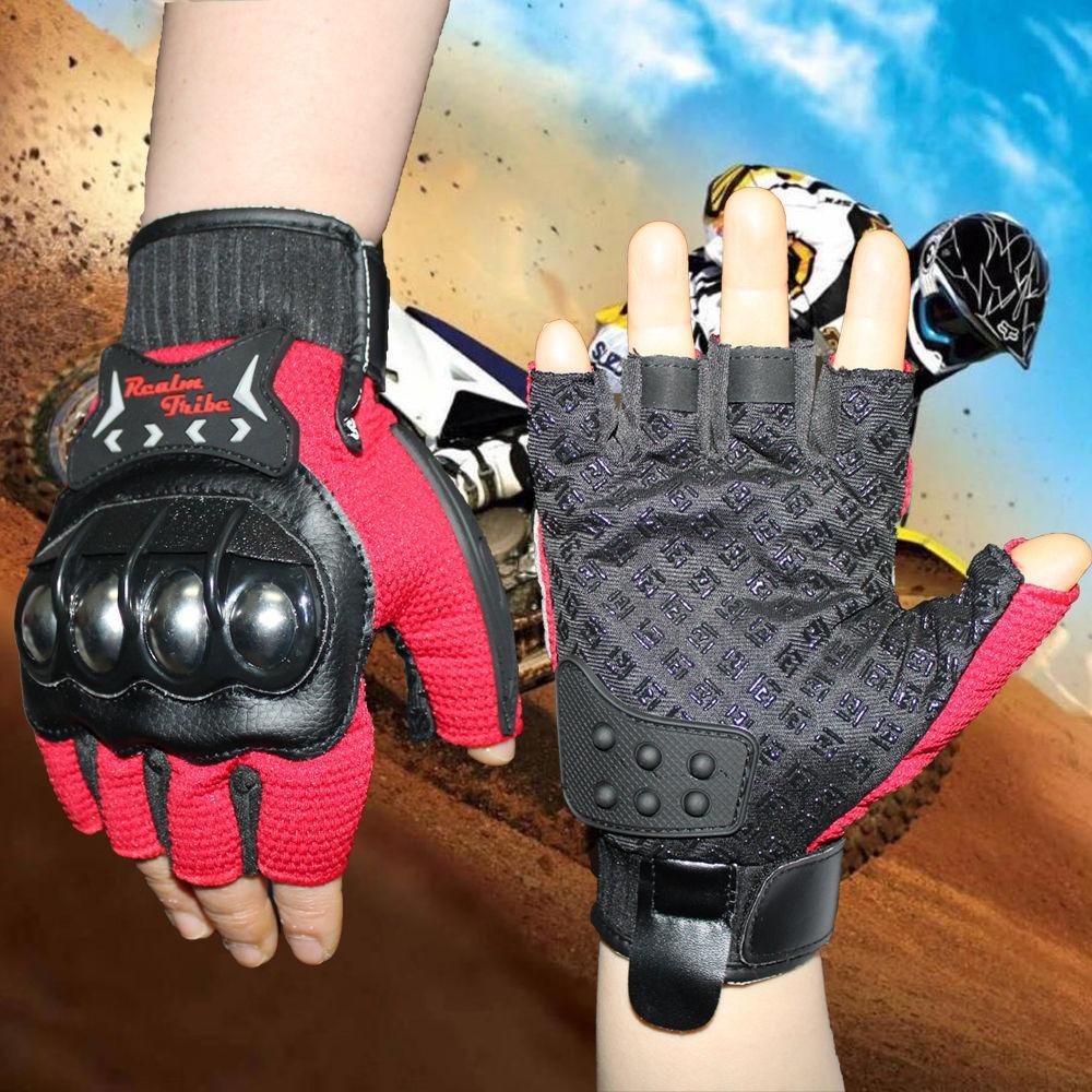 

Motorcycle Stainless Steel Alloy Shell Off-Road Racing Anti-Drop Gloves Cycling Full Finger Gloves XXL