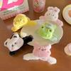 Acrylic Plush Panda Hair Claw Doll Winter Cross Hair Clip Fashion Animal Shark Clip  Party
