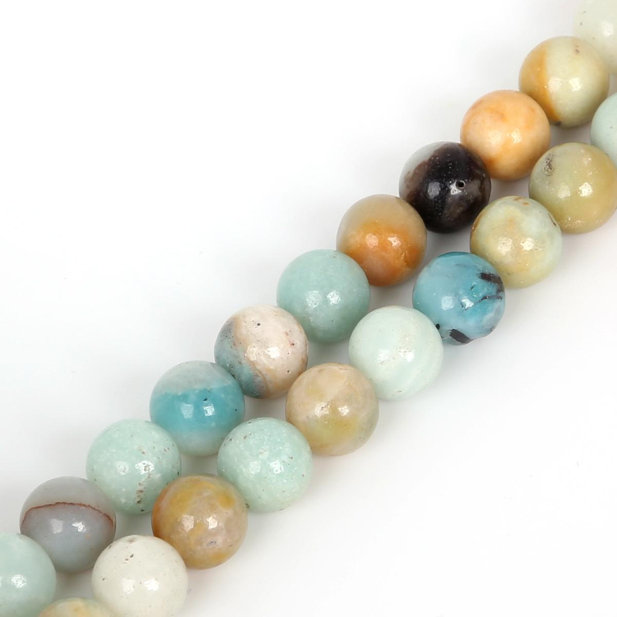 

4-12 мм/32-93 шт. Натуральные круглые гладкие бусины из амазонита для изготовления ювелирных изделий своими руками 12mm 32pcs