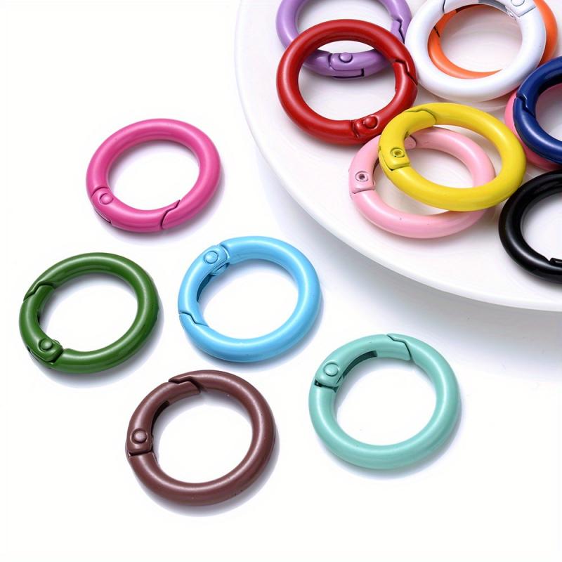 5PC Creative 20MM Fargerike Malt Spring Ring Nøkkelring Åpen Spring Spenne Bok Ring Connection Card Ring DIY smykketilbehør