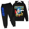Kids Supersonic Clothing Jogging Blue Sweatshirt Top Coat Pants Two-piece set Hoodie Boys Girls3-12Yrs Clothes Casual Sports Set