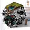 1pc My Hero Academia Boku No Hero Academia Automatic Opening & Closing Outdoor Umbrella with Katsuki Bakugo Design, Portable Tri-Fold Design, 8-R