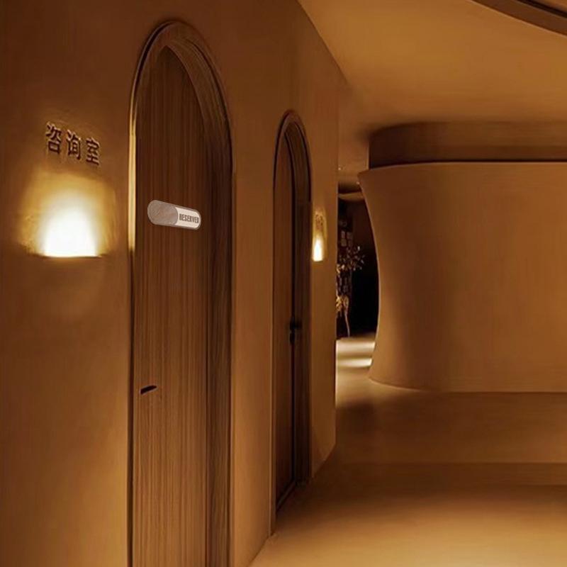 Restaurant Door Privacy Sign Booked Slider Indicator Signs Hanger Logo Sticker For Conference Meeting Progress Office