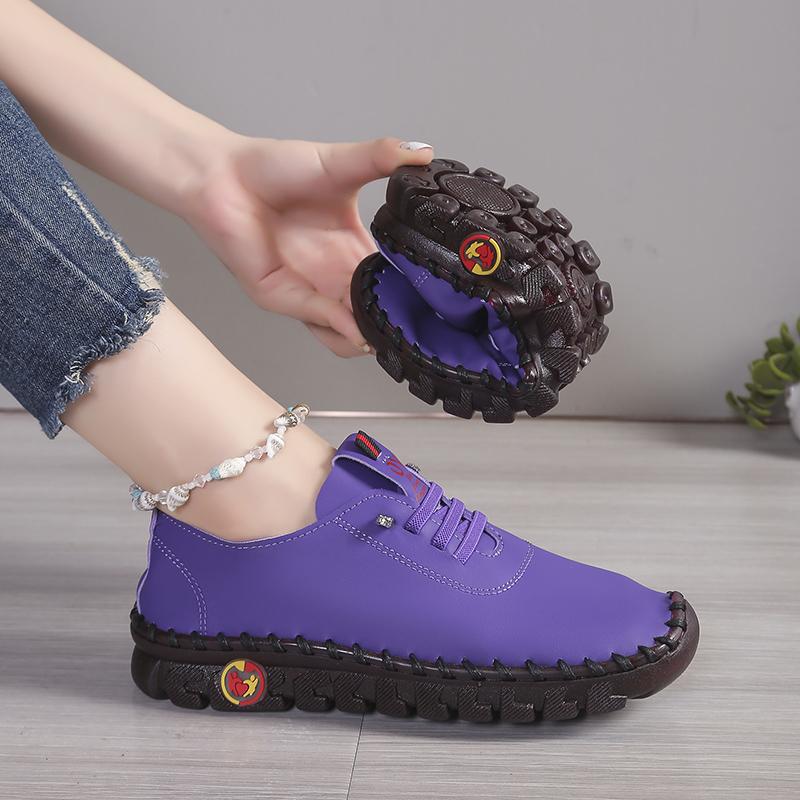 Zapatillas de Moda para Mujer Primavera Verano Nuevas Zapatillas Romanas de Suela Blanda Transpirables para Mujer Costuras Retro Suela de Magdalenas Tallas Grandes Zapatos para Mujer