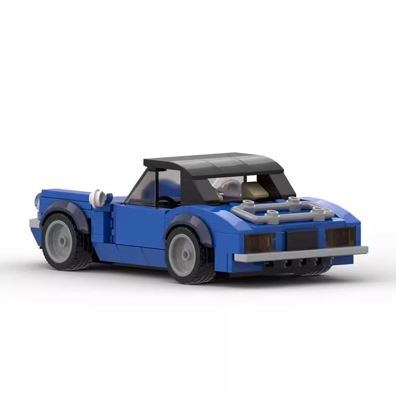 Technical Car MOC 1971 Spitfire Cabriolet Speed Vehicles Sets Building Blocks Toys For Children Christmas Gift