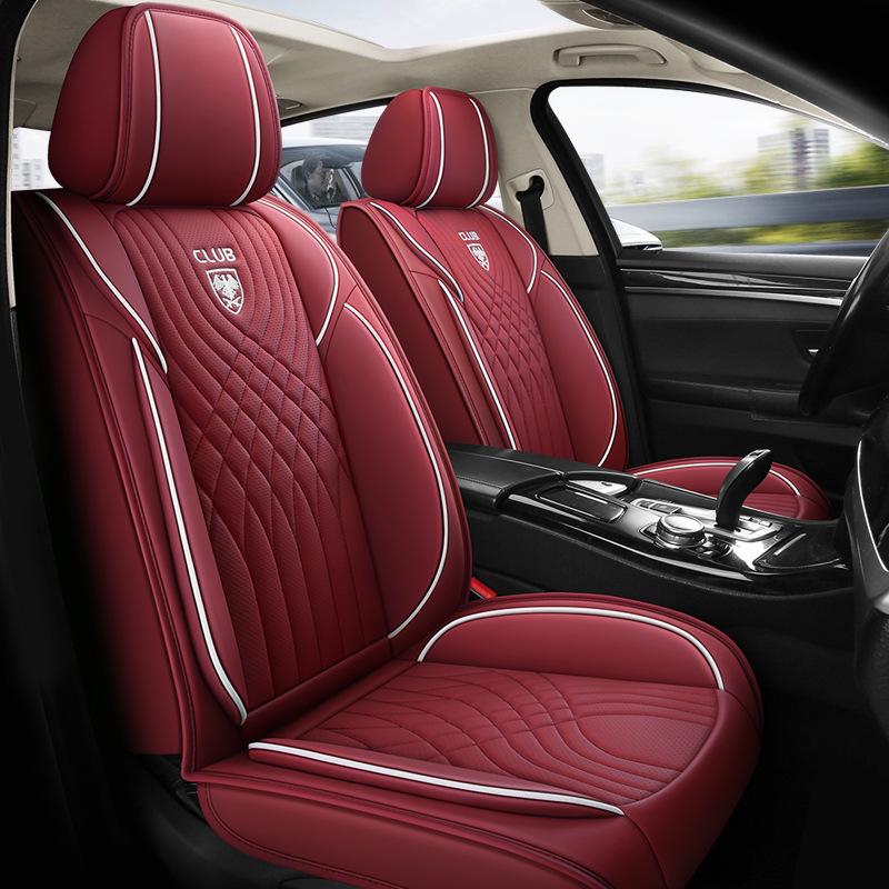 Universal Leather Car Seat Cover & Cushion for All Seasons - Winter Model